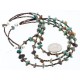 Certified Authentic 3 Strand Navajo .925 Sterling Silver and Turquoise Native American Necklace 390773835298