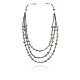 Certified Authentic 3 Strand Navajo .925 Sterling Silver and Turquoise Native American Necklace 390773835298