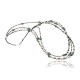 Certified Authentic 3 Strand Navajo .925 Sterling Silver and WHITE Turquoise Native American Necklace 370929959327
