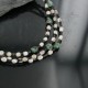 Certified Authentic 3 Strand Navajo .925 Sterling Silver and WHITE Turquoise Native American Necklace 370929959327