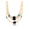 Certified Authentic 3 Strand Navajo .925 Sterling Silver Graduated Heishi and QUARTZ Native American Necklace 7501006-4