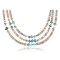 Certified Authentic 3 Strand Navajo .925 Sterling Silver Graduated Heishi and Turquoise Native American Necklace 371006787770