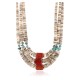 Certified Authentic 3 Strand Navajo .925 Sterling Silver Graduated Heishi and TURQUOISE Native American Necklace 390772850306
