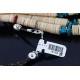 Certified Authentic 3 Strand Navajo .925 Sterling Silver Graduated Melon Shell and Turquoise Native American Necklace 370982426357