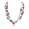 Certified Authentic 3 Strand Navajo .925 Sterling Silver Multicolor Stones Bear Fetish Native American Necklace 390775625715