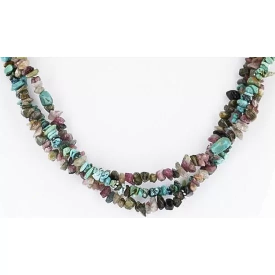 3 Strand Navajo .925 Sterling Silver Natural Turquoise Native American Necklace 371054165026 3 Strand Navajo .925 Sterling Silver Natural Turquoise Native American Necklace 371054165026