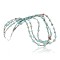 Certified Authentic 3 Strand Navajo .925 Sterling Silver Round Magnesite and Coral Native American Necklace 370962447542