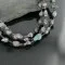 3 Strand Navajo .925 Sterling Silver Turquoise and Avaloni Necklace 24170-14