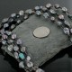 Certified Authentic 3 Strand Navajo .925 Sterling Silver Turquoise and Abalone Native American Necklace 24170-14