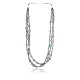 Certified Authentic 3 Strand Navajo .925 Sterling Silver Turquoise and ABALONE Native American Necklace 390801023406