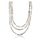 Certified Authentic 3 Strand Navajo .925 Sterling Silver Turquoise and Agate Native American Necklace 18108-3