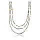 3 Strand Navajo .925 Sterling Silver Turquoise and Agate Native American Necklace 18108-3 3 Strand Navajo .925 Sterling Silver Turquoise and Agate Native American Necklace 18108-3