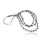 Certified Authentic 3 Strand Navajo .925 Sterling Silver Turquoise and Amethyst Native American Necklace 15585-2222