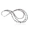 3 Strand Navajo .925 Sterling Silver Turquoise and Amethyst Necklace 15585-7