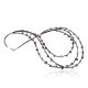 Certified Authentic 3 Strand Navajo .925 Sterling Silver Turquoise and Amethyst Native American Necklace 15585-7 Certified Authentic 3 Strand Navajo .925 Sterling Silver Turquoise and Amethyst Native American Necklace 15585-7