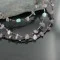 3 Strand Navajo .925 Sterling Silver Turquoise and Amethyst Necklace 15585-7