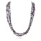 Certified Authentic 3 Strand Navajo .925 Sterling Silver Turquoise and AMETHYST Native American Necklace 15980-3
