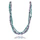 Certified Authentic 3 Strand Navajo .925 Sterling Silver Turquoise and AMETHYST Native American Necklace 371060457413