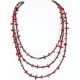 Certified Authentic 3 Strand Navajo .925 Sterling Silver Turquoise and Coral Native American Necklace 15501-1 Certified Authentic 3 Strand Navajo .925 Sterling Silver Turquoise and Coral Native American Necklace 15501-1