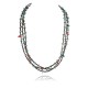 Certified Authentic 3 Strand Navajo .925 Sterling Silver Turquoise and Coral Native American Necklace 15649-22-0