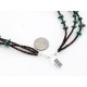 Certified Authentic 3 Strand Navajo .925 Sterling Silver Turquoise and Coral Native American Necklace 15649-22