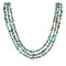 Certified Authentic 3 Strand Navajo .925 Sterling Silver Turquoise and Coral Native American Necklace 15996