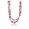 Certified Authentic 3 Strand Navajo .925 Sterling Silver Turquoise and Coral Native American Necklace 18110-3