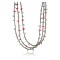 Certified Authentic 3 Strand Navajo .925 Sterling Silver Turquoise and Coral Native American Necklace 371002270545