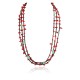 Certified Authentic 3 Strand Navajo .925 Sterling Silver Turquoise and Coral Native American Necklace 371054543024