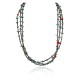 Certified Authentic 3 Strand Navajo .925 Sterling Silver Turquoise and Coral Native American Necklace 371054867735