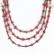 3 Strand Navajo .925 Sterling Silver Turquoise and Coral Native American Necklace 390752135111