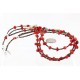 Certified Authentic 3 Strand Navajo .925 Sterling Silver Turquoise and Coral Native American Necklace 390752135111