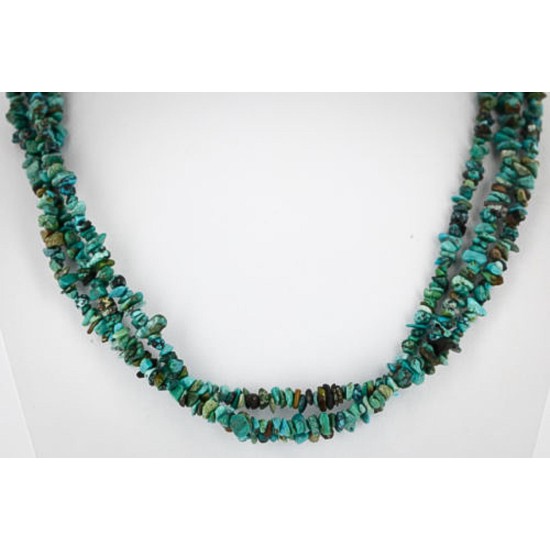 Certified Authentic 3 Strand Navajo .925 Sterling Silver Turquoise and Coral Native American Necklace 390829916476