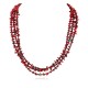 Certified Authentic 3 Strand Navajo .925 Sterling Silver Turquoise and Coral Native American Necklace 750158