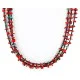 3 Strand Navajo .925 Sterling Silver Turquoise and Coral Neckalce Native American Necklace 371337540213 3 Strand Navajo .925 Sterling Silver Turquoise and Coral Neckalce Native American Necklace 371337540213