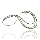 3 Strand Navajo .925 Sterling Silver Turquoise and Gaspeite Native American Necklace 15401