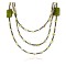 Certified Authentic 3 Strand Navajo .925 Sterling Silver Turquoise and Gaspeite Native American Necklace 15835-15
