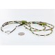 Certified Authentic 3 Strand Navajo .925 Sterling Silver Turquoise and Gaspeite Native American Necklace 15835-15