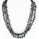 Certified Authentic 3 Strand Navajo .925 Sterling Silver Turquoise and GREEN AGATE Native American Necklace 15856-101
