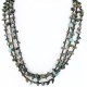 Certified Authentic 3 Strand Navajo .925 Sterling Silver Turquoise and GREEN AGATE Native American Necklace 15856-101
