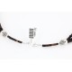 Certified Authentic 3 Strand Navajo .925 Sterling Silver Turquoise and GREEN AGATE Native American Necklace 15856-101