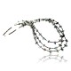 Certified Authentic 3 Strand Navajo .925 Sterling Silver Turquoise and Heishi Native American Necklace 15621-11