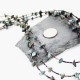 Certified Authentic 3 Strand Navajo .925 Sterling Silver Turquoise and Heishi Native American Necklace 15621-11
