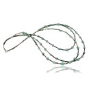 3 Strand Navajo .925 Sterling Silver Turquoise and Heishi Native American Necklace 391059894074