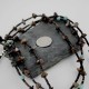 Certified Authentic 3 Strand Navajo .925 Sterling Silver Turquoise and Jasper Native American Necklace 15297-11