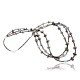 Certified Authentic 3 Strand Navajo .925 Sterling Silver Turquoise and Jasper Native American Necklace 15297-11