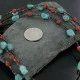 3 Strand Navajo .925 Sterling Silver Turquoise and Jasper Native American Necklace 15585-4 3 Strand Navajo .925 Sterling Silver Turquoise and Jasper Native American Necklace 15585-4
