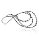 Certified Authentic 3 Strand Navajo .925 Sterling Silver Turquoise and Lapis Native American Necklace 1530-36
