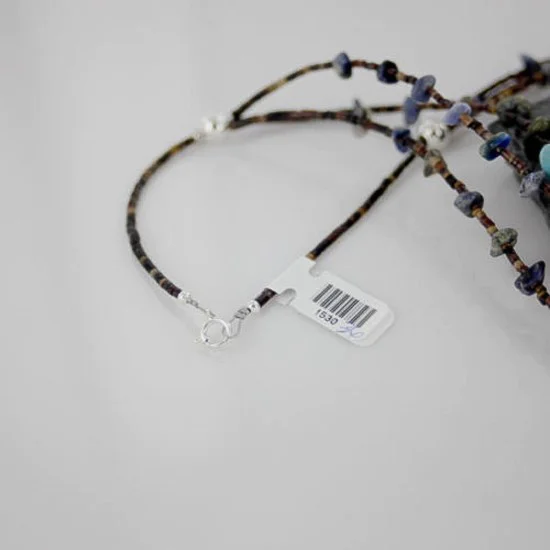 3 Strand Navajo .925 Sterling Silver Turquoise and Lapis Native American Necklace 1530-36 3 Strand Navajo .925 Sterling Silver Turquoise and Lapis Native American Necklace 1530-36
