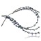 Certified Authentic 3 Strand Navajo .925 Sterling Silver Turquoise and Lapis Native American Necklace 15585-3
